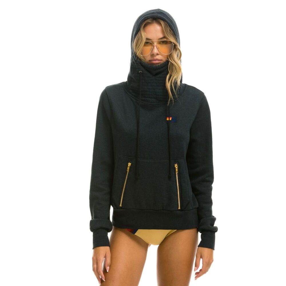 Aviator Nation Ninja Pullover Hoodie – Charcoal – Size Medium